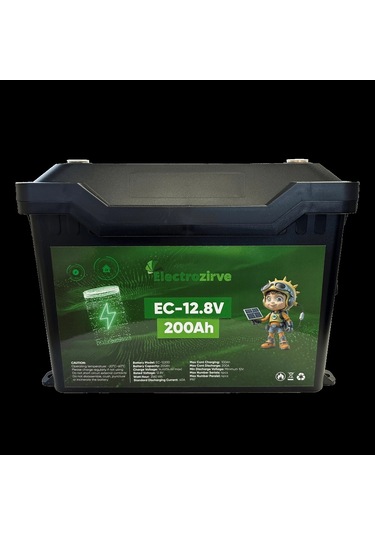 Elc-ıtg-box Electrozirve 12.8v 200ah Lityum Lifepo4 Batarya