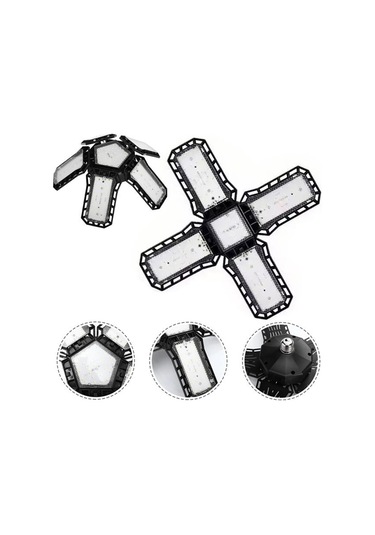 Ledx Ayarlanabilir Açılı 4 Kanatlı 108 Smd Ledli Galaxy Projektör Işığı 50w 5500 Lumen E27 32cm Çap