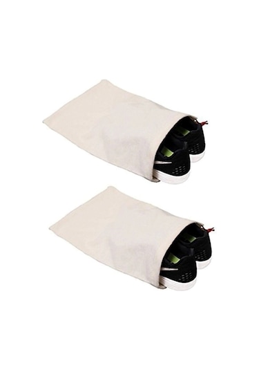 2 Adet 30x37 Bavul İçi Düzenleyici, Ayakkabı Torbası, Saklama Tor Pembe