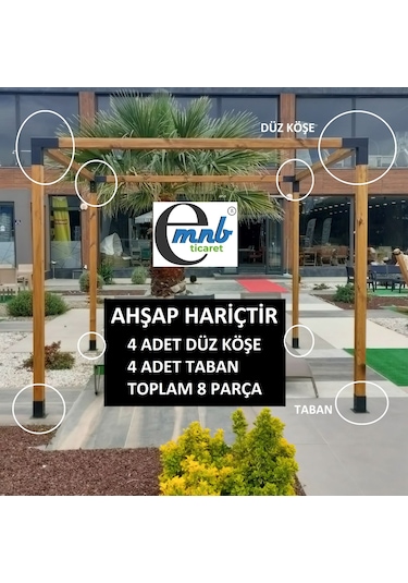 Mnbe Pergule Pegole Pergola Kamelya Montaj Aparatı Düz Sistem Set