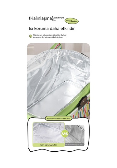 Lıcorıce Büyük Kapasiteli 27l Çıkarılabilir Ve Kolay Temizlenebilir Açık Kamp Gıda Saklama Kutusu, Katlanabilir Taşınabilir Isı Yalıtım Soğutma Sepeti Kırmızı