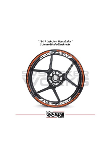 Bajaj Rs200 Jant Sticker Dış Ve İç Set Sticker Jant Şeridi Turuncu 00062700