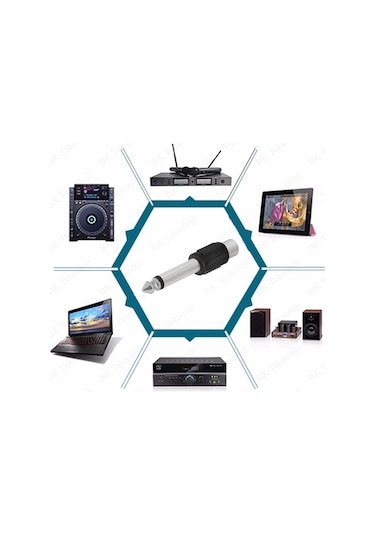 6.35mm 1/4" Mono Fiş Erkek - RCA Dişi Ses Jakı Dönüştürücü Adaptö