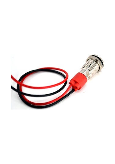 Kablolu 8mm Mini Metal Yeşil Göz Lamba Led 12v 24v