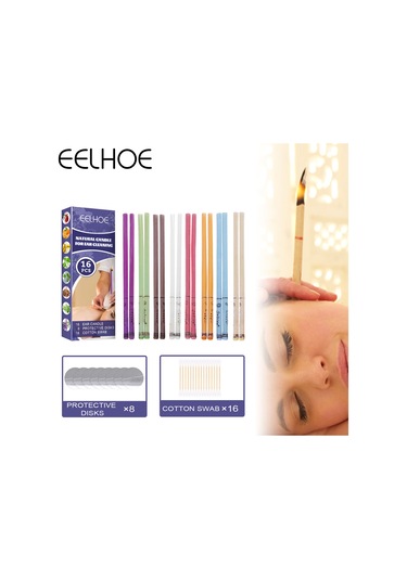 Mufunye Doğal Balmumundan Kulak Mumları, Lenf Dolaşımını Destekler, 16 Parça, 8 Renk Seçeneği