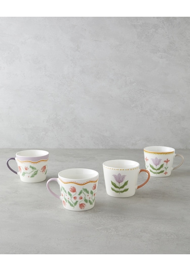 English Home Floral Garden New Bone China Kupa 450 Ml Renkli Çok Renkli