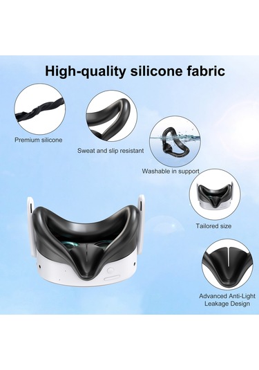 Startrc Oyunları Meta Quest 3s Yüz Maskesi Silikon Kapak Ve Lens Koruma Kapağı