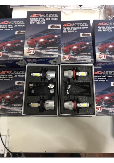 Hb4 9006 Apexi 10800 Lümen Şimşek Etkili Beyaz Apexi Led Zenon