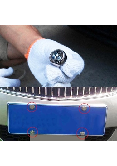 Cbtx 10 Takım Hırsızlığa Karşı Vidalar Araba Plaka Cıvataları Çerçeve Vidaları