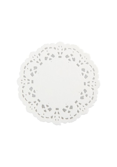 Dantelli Bardak Altlığı 500 Adet 9 - 12 CM 9 CM Beyaz