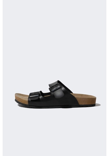 DeFacto Erkek Düz Taban Çift Bantlı Suni Deri Terlik C3754AX24HSBK23