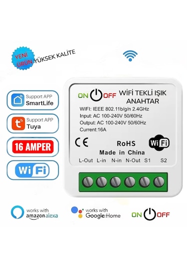 Tuya Destekli Akıllı Işık Anahtar