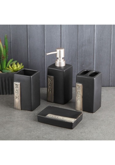 Perotti 13689 Arco Stone 4'Lü Banyo Seti Siyah