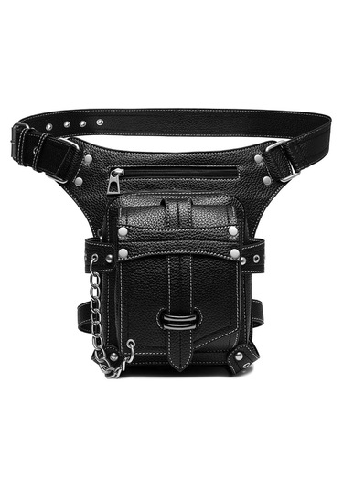 Suntek Bel Çantası Uyluk Bacak Kalça Çanta Fanny Paketi Siyah