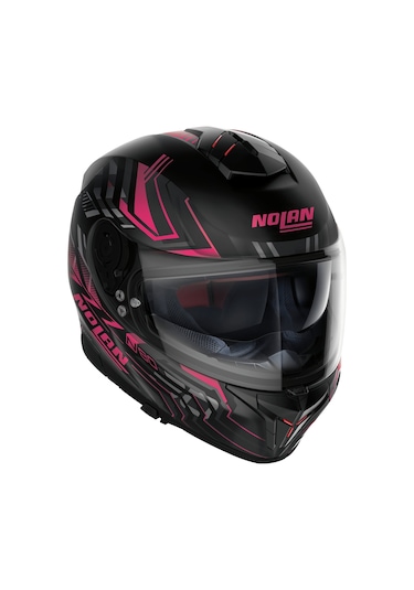 Nolan N80-8 Turbolence N-com 079 Motosiklet Kaskı Siyah - Pembe