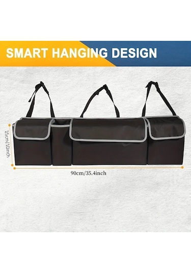 Xuweiwei Style1 Oxford Bagaj Organizatörü Evrensel Suv Arka Koltuk Asılı Depolama Çantası Büyük Cepler