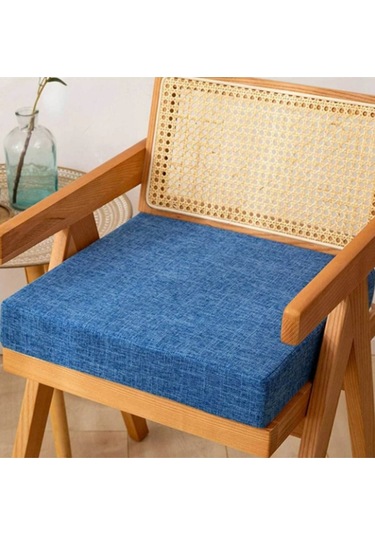 Koltuk Konfor Pedi Sandalye Minderi 45x45x8 Mavi
