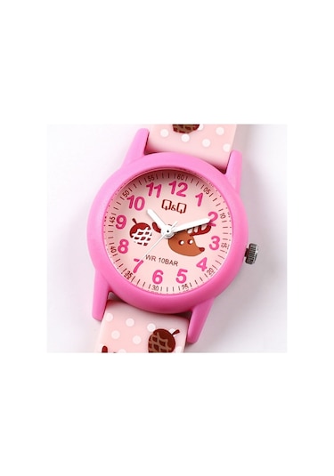 Q&Q V22A-015VY Su Geçirmez Rakamlı Kız Çocuk Kol Saati