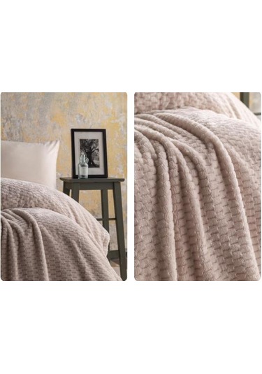 Ap Jakarlı Tek Kişilik Ekru Trusty Battaniye 160 220 Ekru