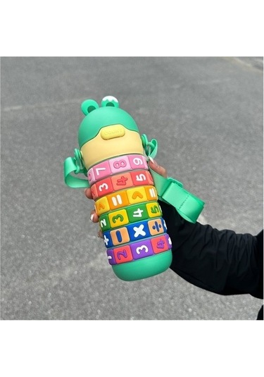 Büyük Göbek Fincan Paslanmaz Çelik Gıda Sınıfı Termos Bardak Seti Su Bardağı 1juloı Açık Yeşil