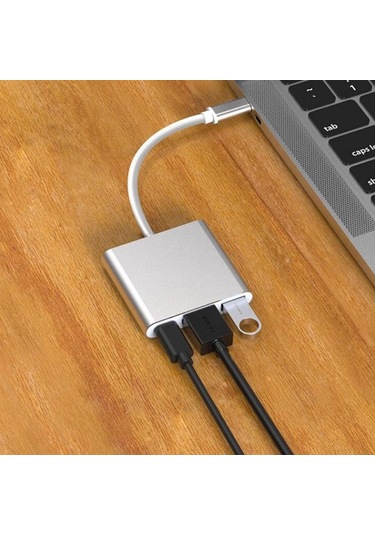 Suntek Tip C - Hdmı Kablosu Dönüştürücü Dizüstü Gümüş