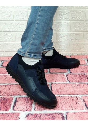 Voyager 4821 Lacivert Üst Sınıf Nubuk Hakiki Deri Kaymaz Taban Er