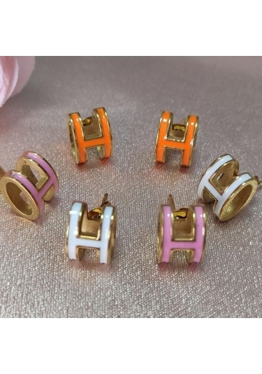 Fastbuy Moda Takım Aksesuarı - Siyah Paslanmaz Çelik Çiviler Küpe Siyah Siyah