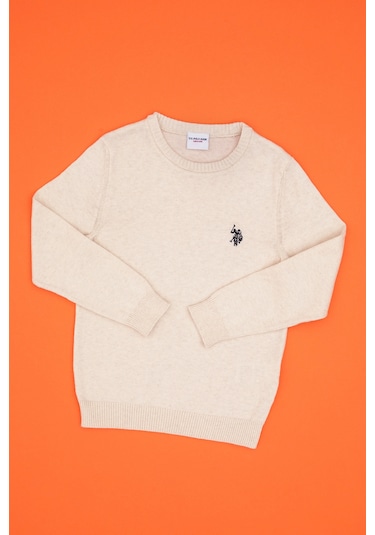 U.s. Polo Assn. Kız Çocuk Krem Melanj Kazak /triko 50316808-vr159 Krem Melanj