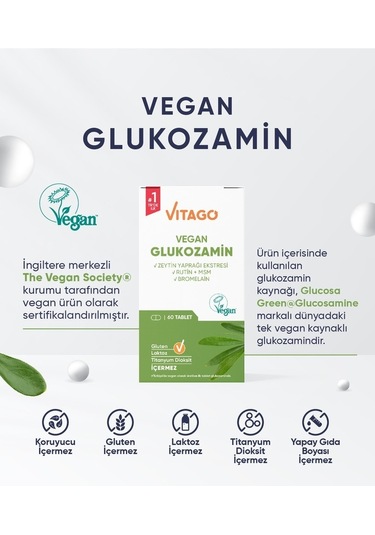Vitago Vegan Glukozamin 60 Tablet
