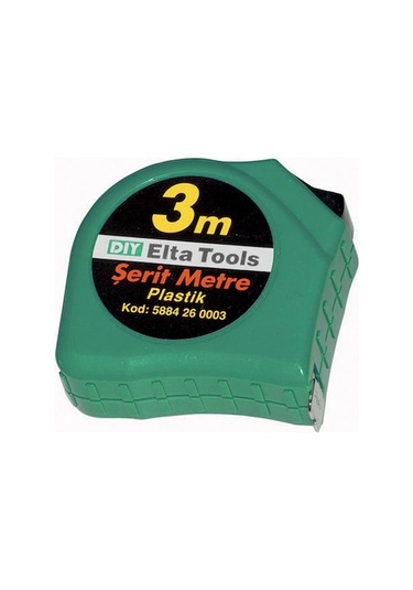 Elta 3 Metre Plastik Şerit Metre