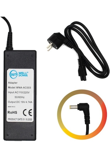 Acer Notebook Laptop Adaptörü 19v4.74a 90w 5.5x1.7 Mm Adaptör