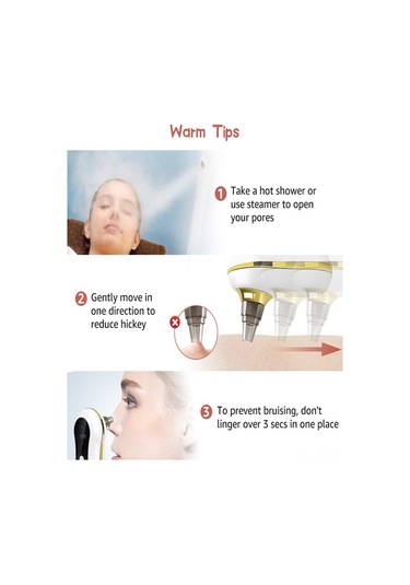 Samdoo Beyaz Elektrikli Siyah Nokta Çıkarıcı - 5 Farklı Prob Ve 3 Güç Modu İle Gözenek Temizleme, Ani Tüketim Ve Cilt Yenileme Cihazı Çok Renkli