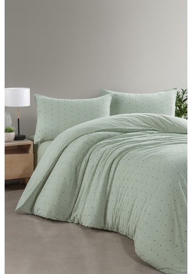 Point Nevresim Takımı Çift Kişilik Mint Kutulu Yeşil