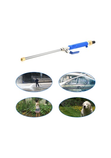 Xiyyadms Mavi Alüminyum Fırça Suyu Silgi, 2 Sprey Ucuyla Otomobil Bahçe Bahçe Yıkama, Yüksek Basınçlı Temizlik Aleti