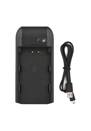 Geeksen Taşınabilir Mini Np-fv5 Plus Şarj Cihazı - Usb Kablolu Ve Gösterge Işıklı