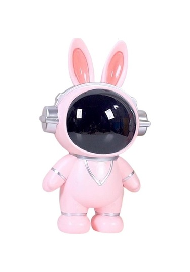 Venturemart Astronot Kumbara Sevimli Tavşan Astronot Para Kavanozu Masaüstü Süsleme Spaceman Pembe
