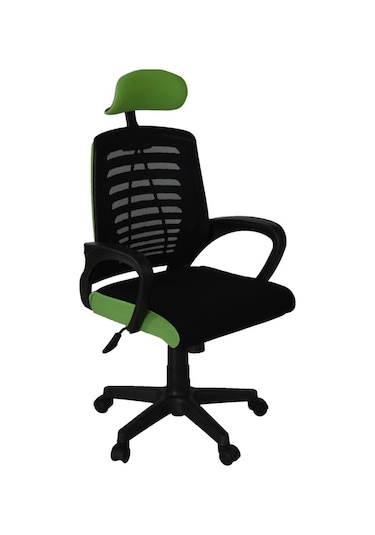 Türksit Karizma File Müdür Koltuğu Plastik Ayak Siyah-f,yeşil Siyah-Yeşil