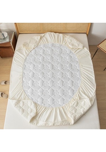 Novahub Simmons Yatak Örtüsü Açık Yeşil Tek Parça Koruyucu Kapak İdrar/su Geçirmez Açık Yeşil