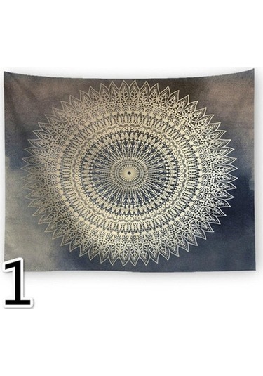 Novahub Degrade Mandala Dijital Baskılı Polyester Goblen, 150x100cm, Ev Ve Piknik Dekorasyonu 1