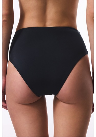 Penti Siyah High Shirred Bikini Altı