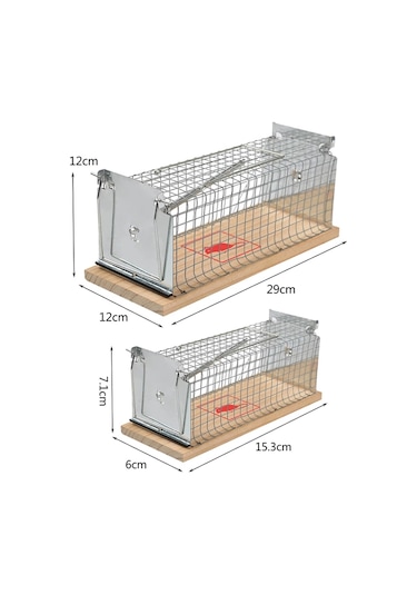 Sones Ahşap Fare Kapanı Kafes Canlı Hayvan İnsancıl Tuzak Yakalama, Boyut: Büyük