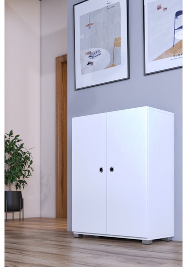 Prenses Çok Amaçlı Ayakkabı Erzak Kiler Dolabı Beyaz