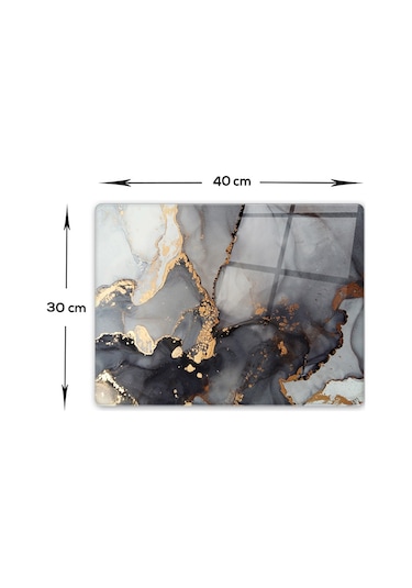 Decorita Cam Kesme Tahtası | Stark Mermer Görünümlü | 30cm x 40cm