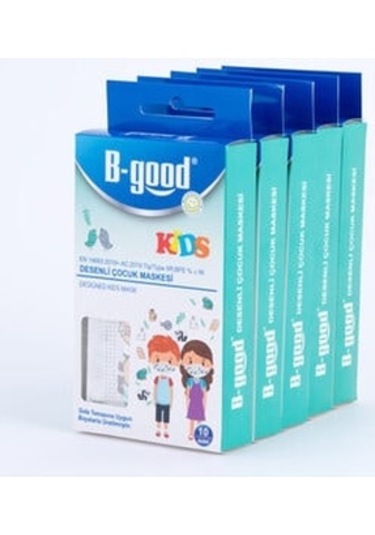 B Good Kids Desenli Çocuk Maskesi 5*10 Adet