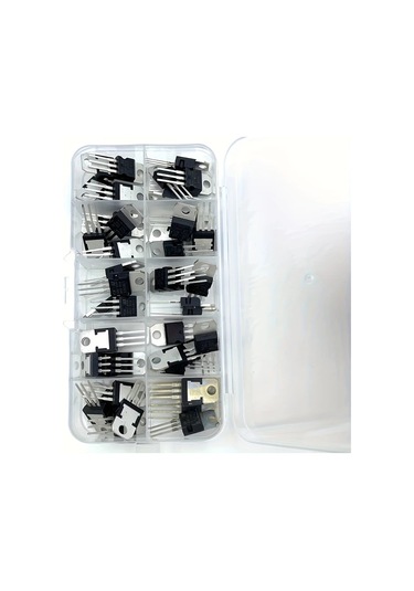 Topshop1 10 Çeşit 7805-7824 Lm317 Transistör Gerilim Regülatörü Kiti 50 Parça