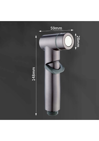 Suntek Magideal Tuvalet Su Püskürtücü Yıkama Butt 2m-hortumlu-gri