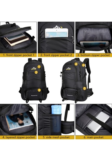 Padalink Su Gezisi İçin Büyük Kapasiteli Nefes Alabilir Dayanıklı Sırt Çantası, Koyu Mavi Koyu Mavi