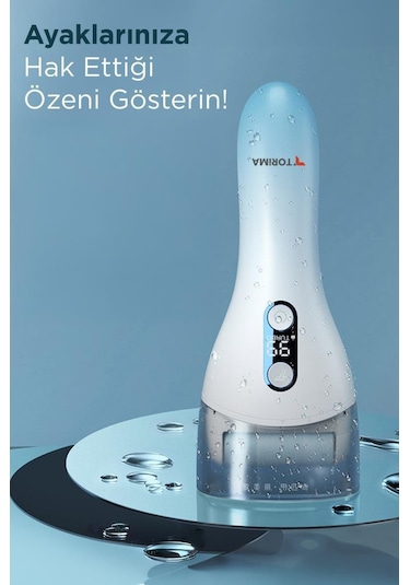 Torima Bcm-1138t Beyaz Led Ekran Göstergeli Turbo Modlu Su Geçirmez Ayak Bakım Törpüsü