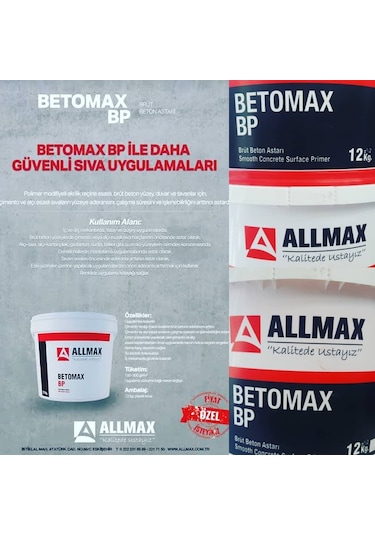 Allmax Betomax Bp Brüt Beton Astarı 12 Kg
