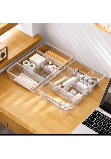 3 Adet Luna Çekmece Içi Düzenleyici Kemer Çorap Kravat Iç Çamaşır Şeffaf